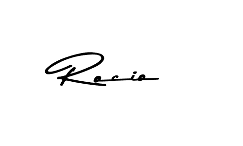 How to make Rocio name signature. Use Asem Kandis PERSONAL USE style for creating short signs online. This is the latest handwritten sign. Rocio signature style 9 images and pictures png