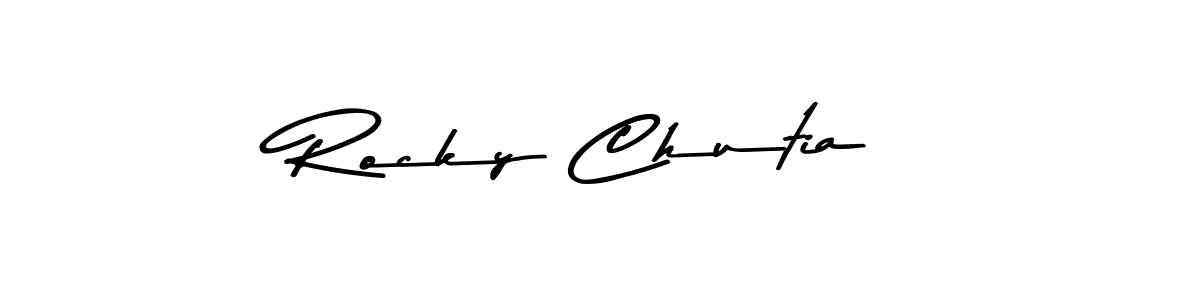 The best way (Asem Kandis PERSONAL USE) to make a short signature is to pick only two or three words in your name. The name Rocky Chutia include a total of six letters. For converting this name. Rocky Chutia signature style 9 images and pictures png