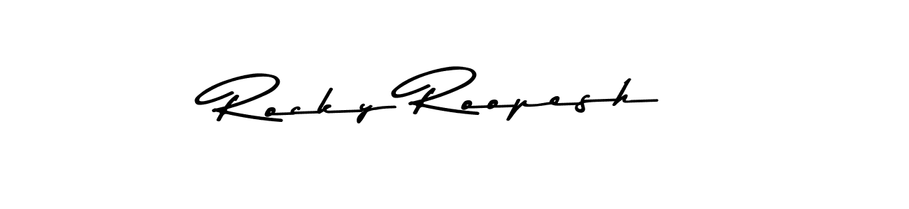 Rocky Roopesh stylish signature style. Best Handwritten Sign (Asem Kandis PERSONAL USE) for my name. Handwritten Signature Collection Ideas for my name Rocky Roopesh. Rocky Roopesh signature style 9 images and pictures png
