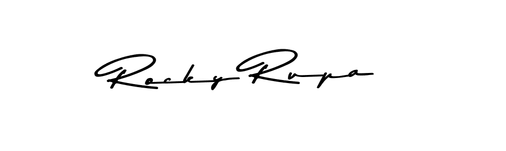Create a beautiful signature design for name Rocky Rupa. With this signature (Asem Kandis PERSONAL USE) fonts, you can make a handwritten signature for free. Rocky Rupa signature style 9 images and pictures png