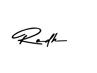 Use a signature maker to create a handwritten signature online. With this signature software, you can design (Asem Kandis PERSONAL USE) your own signature for name Rodh. Rodh signature style 9 images and pictures png