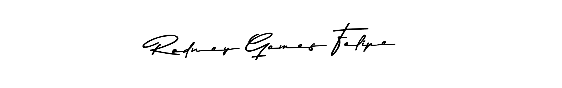 The best way (Asem Kandis PERSONAL USE) to make a short signature is to pick only two or three words in your name. The name Rodney Gomes Felipe include a total of six letters. For converting this name. Rodney Gomes Felipe signature style 9 images and pictures png