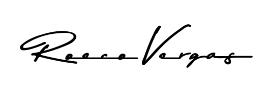 Discover how Roeco Vergas looks in an executive cursive font (Asem Kandis PERSONAL USE). Perfect for legal documents, invoices, and certificates. Roeco Vergas signature style 9 images and pictures png