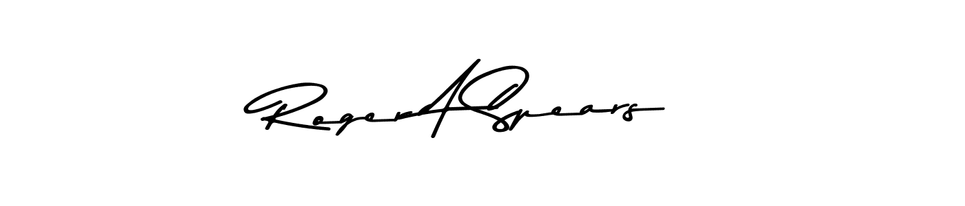 Create a beautiful signature design for name Roger A Spears. With this signature (Asem Kandis PERSONAL USE) fonts, you can make a handwritten signature for free. Roger A Spears signature style 9 images and pictures png