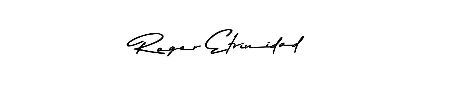 The best way (Asem Kandis PERSONAL USE) to make a short signature is to pick only two or three words in your name. The name Roger Etrinidad include a total of six letters. For converting this name. Roger Etrinidad signature style 9 images and pictures png
