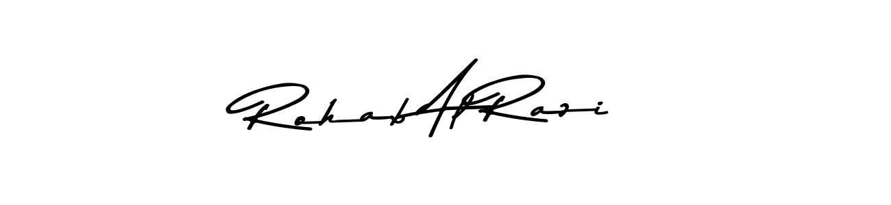 This is the best signature style for the Rohab Al Razi name. Also you like these signature font (Asem Kandis PERSONAL USE). Mix name signature. Rohab Al Razi signature style 9 images and pictures png