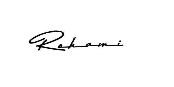 How to make Rohami signature? Asem Kandis PERSONAL USE is a professional autograph style. Create handwritten signature for Rohami name. Rohami signature style 9 images and pictures png