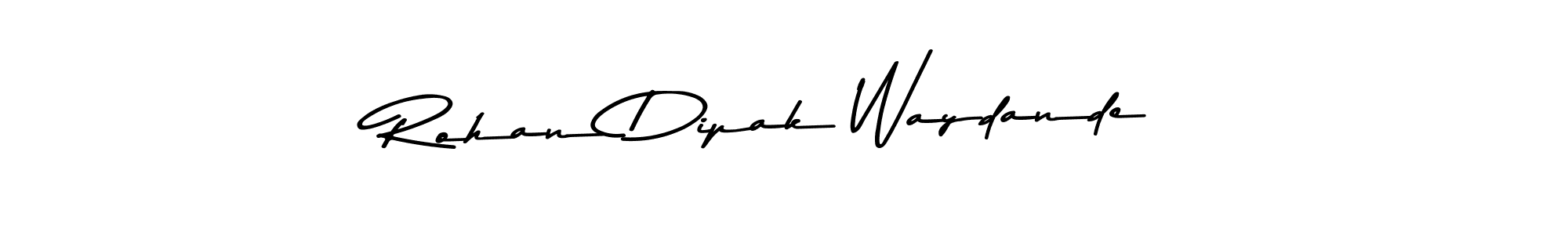 The best way (Asem Kandis PERSONAL USE) to make a short signature is to pick only two or three words in your name. The name Rohan Dipak Waydande include a total of six letters. For converting this name. Rohan Dipak Waydande signature style 9 images and pictures png