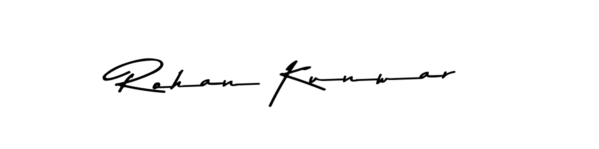 How to make Rohan Kunwar name signature. Use Asem Kandis PERSONAL USE style for creating short signs online. This is the latest handwritten sign. Rohan Kunwar signature style 9 images and pictures png