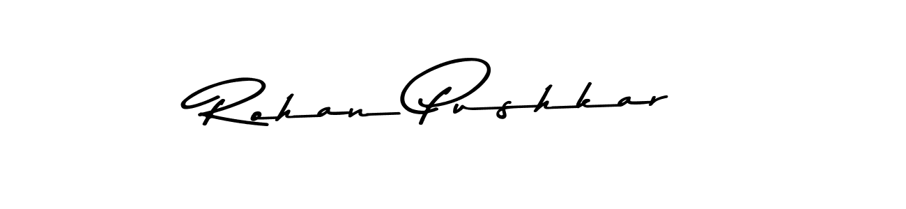 Rohan Pushkar stylish signature style. Best Handwritten Sign (Asem Kandis PERSONAL USE) for my name. Handwritten Signature Collection Ideas for my name Rohan Pushkar. Rohan Pushkar signature style 9 images and pictures png