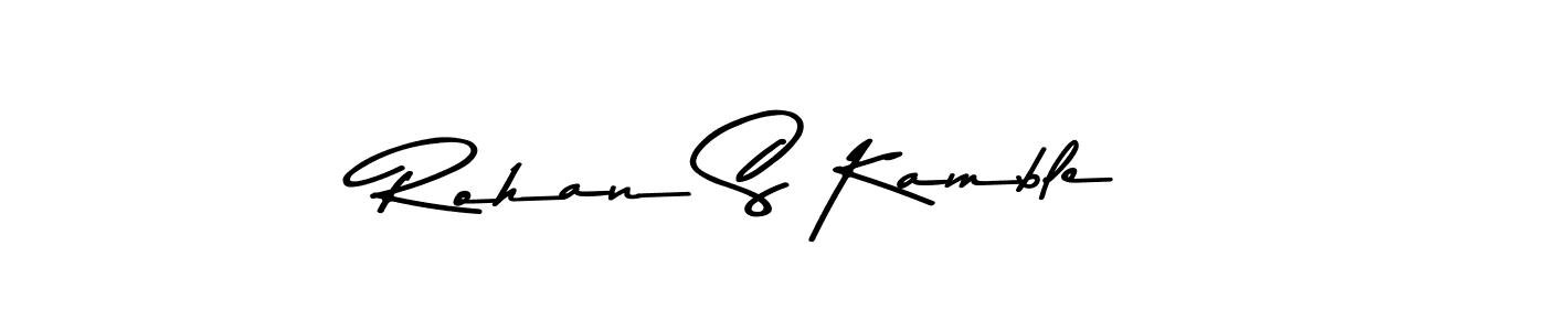 Make a beautiful signature design for name Rohan S Kamble. With this signature (Asem Kandis PERSONAL USE) style, you can create a handwritten signature for free. Rohan S Kamble signature style 9 images and pictures png