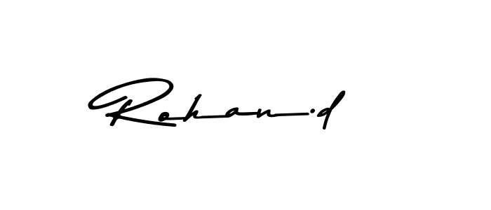 Use a signature maker to create a handwritten signature online. With this signature software, you can design (Asem Kandis PERSONAL USE) your own signature for name Rohan.d. Rohan.d signature style 9 images and pictures png