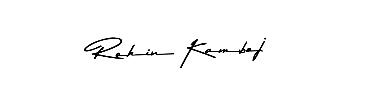 if you are searching for the best signature style for your name Rohin Kamboj. so please give up your signature search. here we have designed multiple signature styles  using Asem Kandis PERSONAL USE. Rohin Kamboj signature style 9 images and pictures png