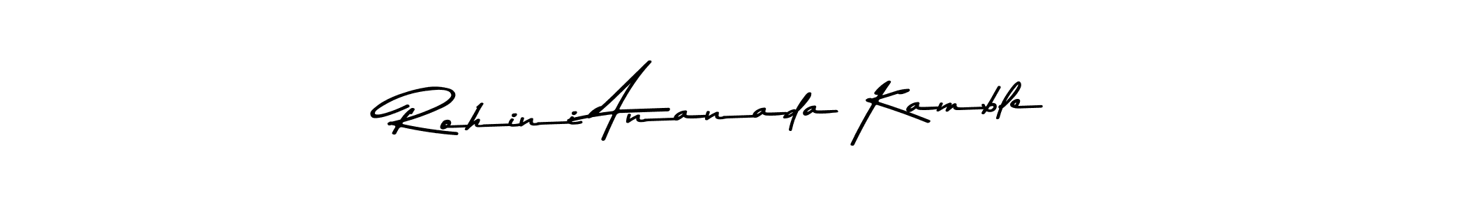 Make a beautiful signature design for name Rohini Ananada Kamble. With this signature (Asem Kandis PERSONAL USE) style, you can create a handwritten signature for free. Rohini Ananada Kamble signature style 9 images and pictures png