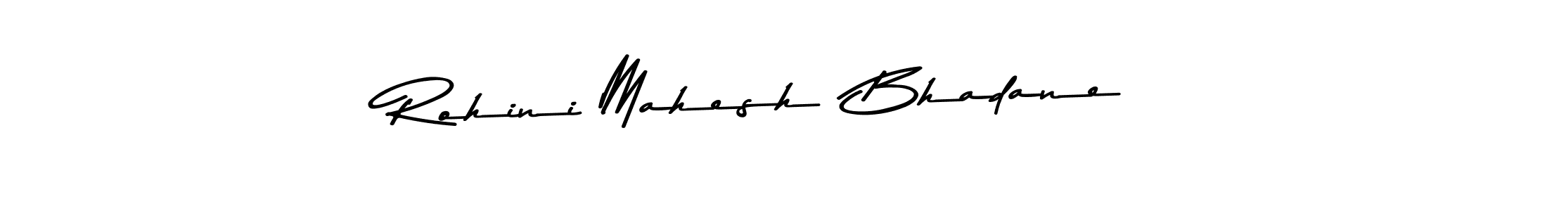 The best way (Asem Kandis PERSONAL USE) to make a short signature is to pick only two or three words in your name. The name Rohini Mahesh  Bhadane include a total of six letters. For converting this name. Rohini Mahesh  Bhadane signature style 9 images and pictures png