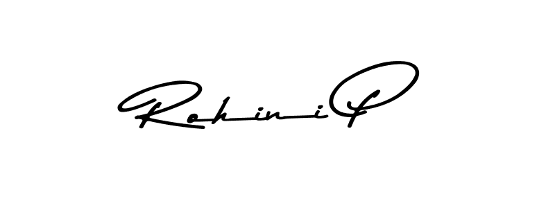 Create a beautiful signature design for name Rohini P. With this signature (Asem Kandis PERSONAL USE) fonts, you can make a handwritten signature for free. Rohini P signature style 9 images and pictures png