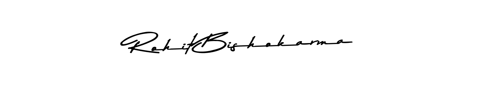 Create a beautiful signature design for name Rohit Bishokarma. With this signature (Asem Kandis PERSONAL USE) fonts, you can make a handwritten signature for free. Rohit Bishokarma signature style 9 images and pictures png