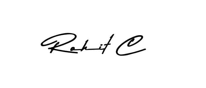Also You can easily find your signature by using the search form. We will create Rohit C name handwritten signature images for you free of cost using Asem Kandis PERSONAL USE sign style. Rohit C signature style 9 images and pictures png