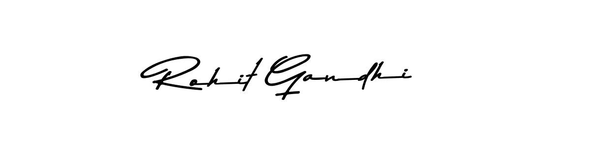 Create a beautiful signature design for name Rohit Gandhi. With this signature (Asem Kandis PERSONAL USE) fonts, you can make a handwritten signature for free. Rohit Gandhi signature style 9 images and pictures png