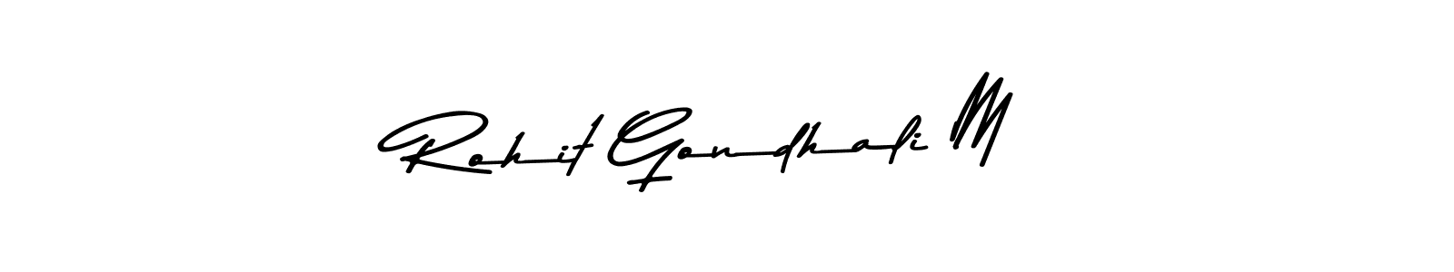 Similarly Asem Kandis PERSONAL USE is the best handwritten signature design. Signature creator online .You can use it as an online autograph creator for name Rohit Gondhali M. Rohit Gondhali M signature style 9 images and pictures png