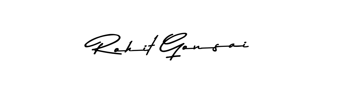 Rohit Gonsai stylish signature style. Best Handwritten Sign (Asem Kandis PERSONAL USE) for my name. Handwritten Signature Collection Ideas for my name Rohit Gonsai. Rohit Gonsai signature style 9 images and pictures png