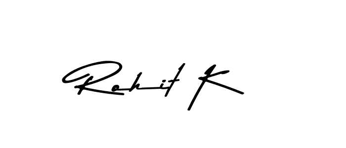 Use a signature maker to create a handwritten signature online. With this signature software, you can design (Asem Kandis PERSONAL USE) your own signature for name Rohit K. Rohit K signature style 9 images and pictures png