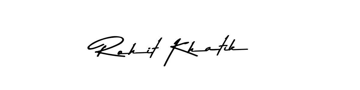How to make Rohit Khatik name signature. Use Asem Kandis PERSONAL USE style for creating short signs online. This is the latest handwritten sign. Rohit Khatik signature style 9 images and pictures png