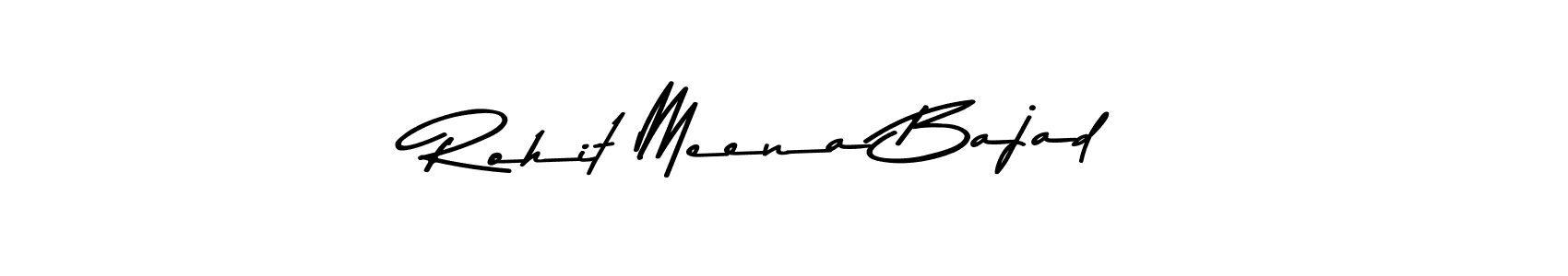 Design your own signature with our free online signature maker. With this signature software, you can create a handwritten (Asem Kandis PERSONAL USE) signature for name Rohit Meena Bajad. Rohit Meena Bajad signature style 9 images and pictures png