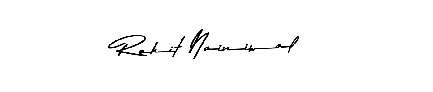 The best way (Asem Kandis PERSONAL USE) to make a short signature is to pick only two or three words in your name. The name Rohit Nainiwal include a total of six letters. For converting this name. Rohit Nainiwal signature style 9 images and pictures png