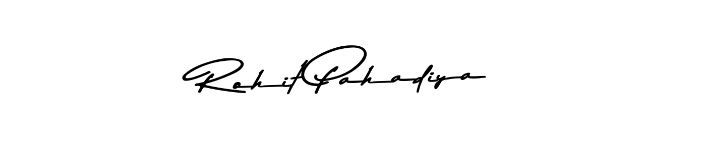 How to make Rohit Pahadiya name signature. Use Asem Kandis PERSONAL USE style for creating short signs online. This is the latest handwritten sign. Rohit Pahadiya signature style 9 images and pictures png
