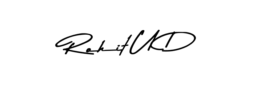 The best way (Asem Kandis PERSONAL USE) to make a short signature is to pick only two or three words in your name. The name Rohit U D include a total of six letters. For converting this name. Rohit U D signature style 9 images and pictures png
