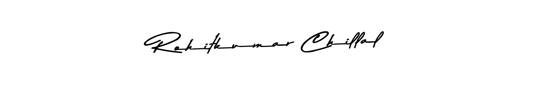 Make a beautiful signature design for name Rohitkumar Chillal. With this signature (Asem Kandis PERSONAL USE) style, you can create a handwritten signature for free. Rohitkumar Chillal signature style 9 images and pictures png