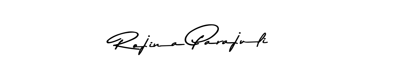 Make a beautiful signature design for name Rojina Parajuli. With this signature (Asem Kandis PERSONAL USE) style, you can create a handwritten signature for free. Rojina Parajuli signature style 9 images and pictures png