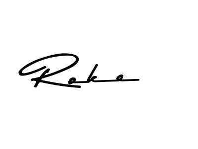 Also we have Roke name is the best signature style. Create professional handwritten signature collection using Asem Kandis PERSONAL USE autograph style. Roke signature style 9 images and pictures png