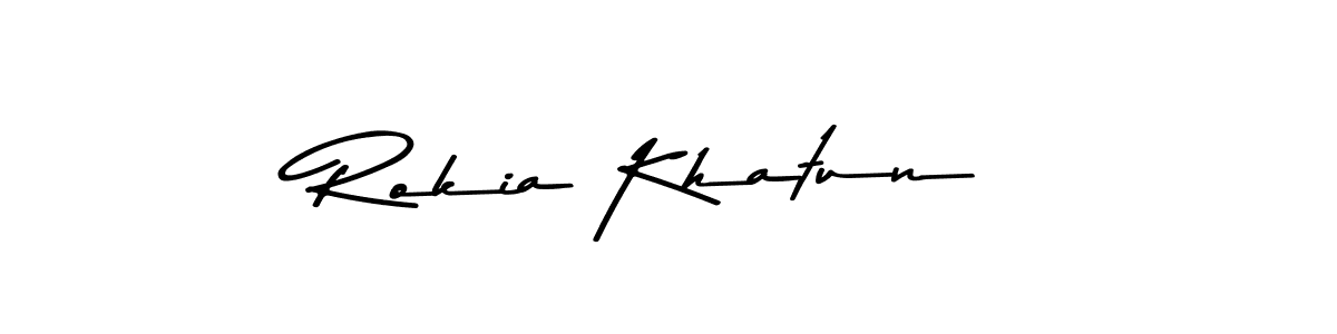 Rokia Khatun stylish signature style. Best Handwritten Sign (Asem Kandis PERSONAL USE) for my name. Handwritten Signature Collection Ideas for my name Rokia Khatun. Rokia Khatun signature style 9 images and pictures png