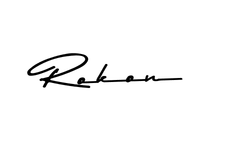 You can use this online signature creator to create a handwritten signature for the name Rokon. This is the best online autograph maker. Rokon signature style 9 images and pictures png