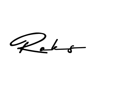 Asem Kandis PERSONAL USE is a professional signature style that is perfect for those who want to add a touch of class to their signature. It is also a great choice for those who want to make their signature more unique. Get Roks name to fancy signature for free. Roks signature style 9 images and pictures png