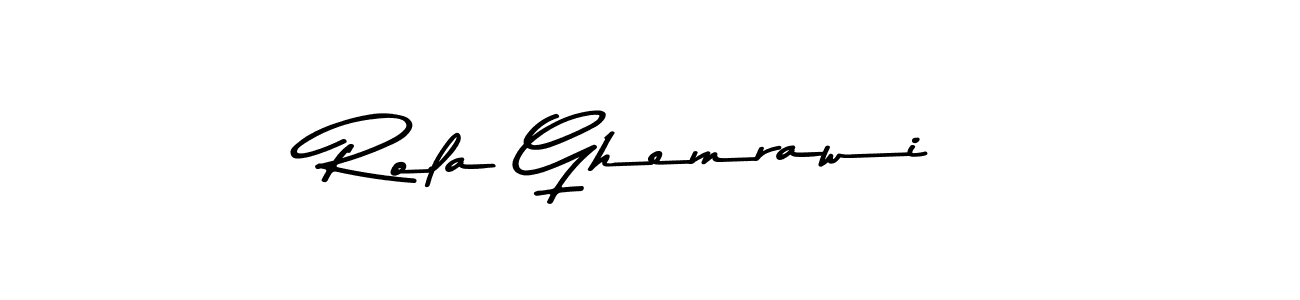 This is the best signature style for the Rola Ghemrawi name. Also you like these signature font (Asem Kandis PERSONAL USE). Mix name signature. Rola Ghemrawi signature style 9 images and pictures png
