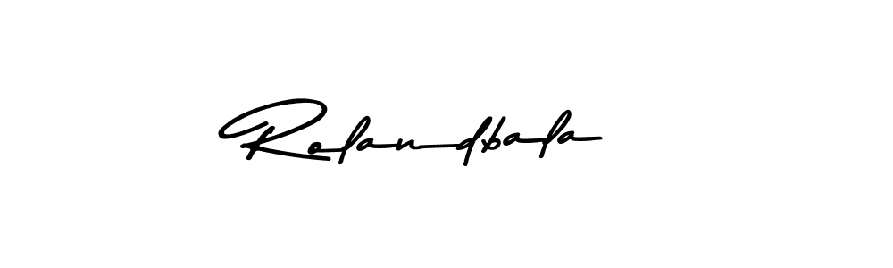 How to make Rolandbala name signature. Use Asem Kandis PERSONAL USE style for creating short signs online. This is the latest handwritten sign. Rolandbala signature style 9 images and pictures png