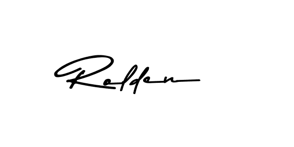 Make a beautiful signature design for name Rolden. With this signature (Asem Kandis PERSONAL USE) style, you can create a handwritten signature for free. Rolden signature style 9 images and pictures png