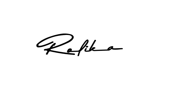 Similarly Asem Kandis PERSONAL USE is the best handwritten signature design. Signature creator online .You can use it as an online autograph creator for name Rolika. Rolika signature style 9 images and pictures png