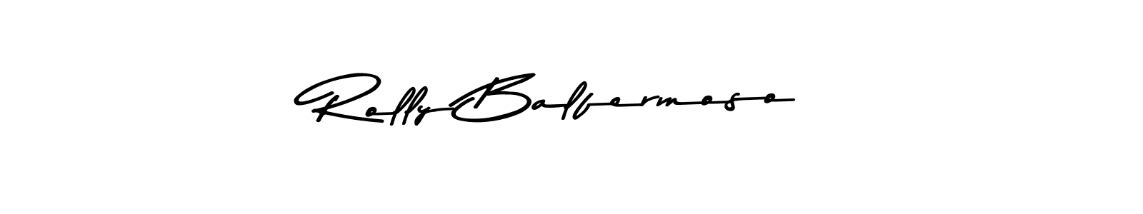How to make Rolly Balfermoso name signature. Use Asem Kandis PERSONAL USE style for creating short signs online. This is the latest handwritten sign. Rolly Balfermoso signature style 9 images and pictures png