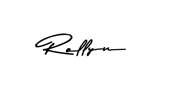 Create a beautiful signature design for name Rollyn. With this signature (Asem Kandis PERSONAL USE) fonts, you can make a handwritten signature for free. Rollyn signature style 9 images and pictures png