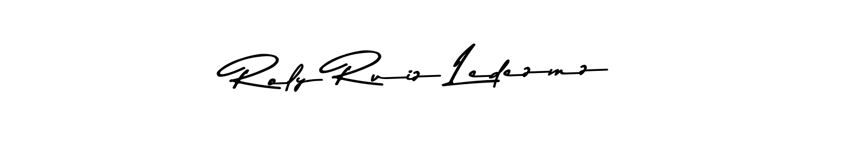 Create a beautiful signature design for name Roly Ruiz Ledezmz. With this signature (Asem Kandis PERSONAL USE) fonts, you can make a handwritten signature for free. Roly Ruiz Ledezmz signature style 9 images and pictures png