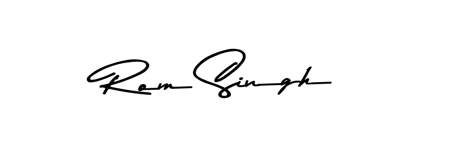 Rom Singh stylish signature style. Best Handwritten Sign (Asem Kandis PERSONAL USE) for my name. Handwritten Signature Collection Ideas for my name Rom Singh. Rom Singh signature style 9 images and pictures png