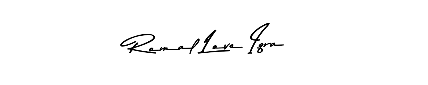 Romal Love Iqra stylish signature style. Best Handwritten Sign (Asem Kandis PERSONAL USE) for my name. Handwritten Signature Collection Ideas for my name Romal Love Iqra. Romal Love Iqra signature style 9 images and pictures png