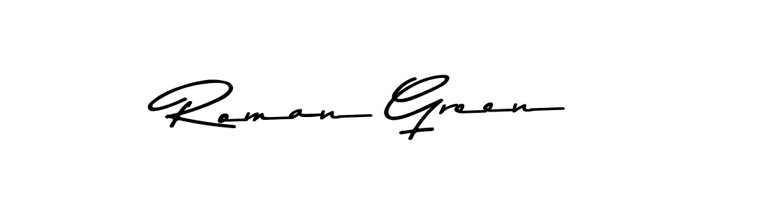 Design your own signature with our free online signature maker. With this signature software, you can create a handwritten (Asem Kandis PERSONAL USE) signature for name Roman Green. Roman Green signature style 9 images and pictures png