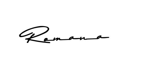 Romana stylish signature style. Best Handwritten Sign (Asem Kandis PERSONAL USE) for my name. Handwritten Signature Collection Ideas for my name Romana. Romana signature style 9 images and pictures png