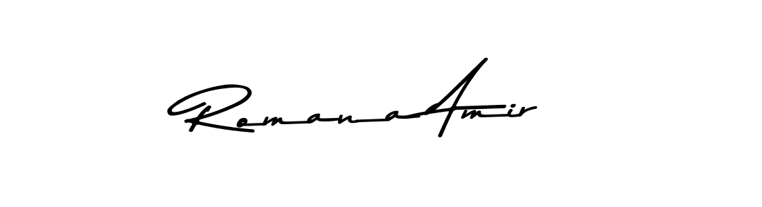 Make a beautiful signature design for name Romana Amir. With this signature (Asem Kandis PERSONAL USE) style, you can create a handwritten signature for free. Romana Amir signature style 9 images and pictures png