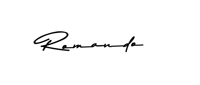 This is the best signature style for the Romando name. Also you like these signature font (Asem Kandis PERSONAL USE). Mix name signature. Romando signature style 9 images and pictures png